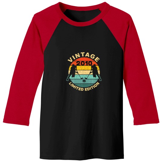 Discover Ice Hockey Vintage 2010 Bday 12Th Birthday Hockey Baseball Tees