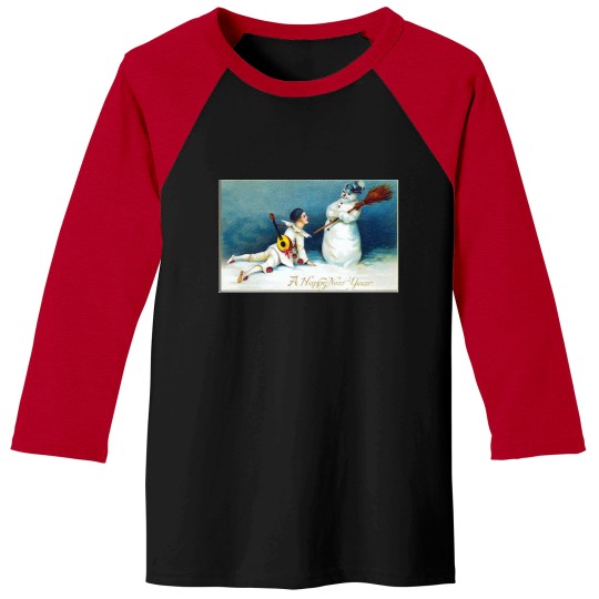 Discover Vintage New Year's Day Boy And Snow Baseball Tees