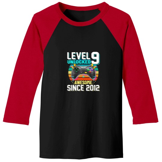 Discover Awesome 2012 Level 9 Unlocked Video Game 9 Years O Baseball Tees
