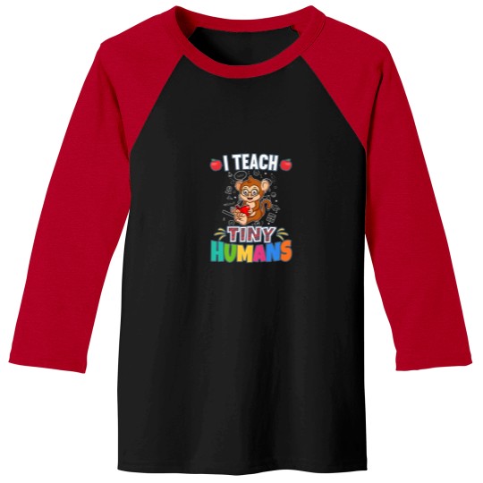 Discover I Teach Tiny Humans Primary Elementary Teacher Cla Baseball Tees