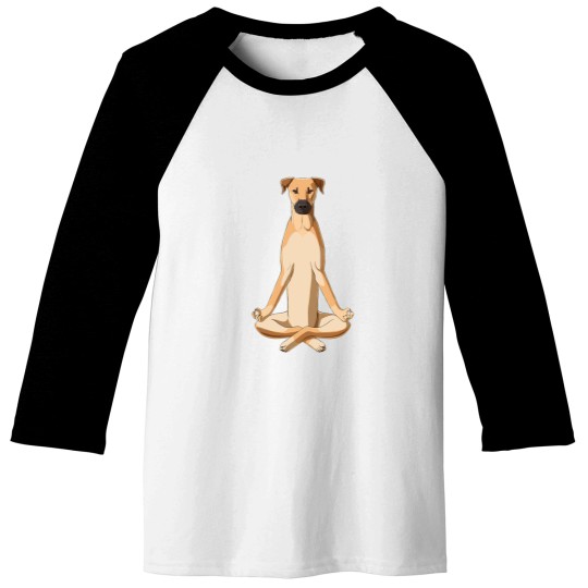 Discover Black Mouth Cur Dog meditate Baseball Tees