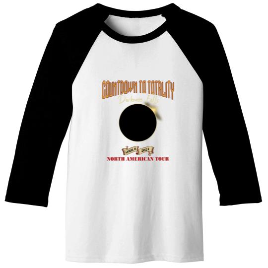 Discover Total Solar Eclipse Baseball Tees April 8th 2024, Rock Concert Tour Baseball Tees with Path of Totality Cities