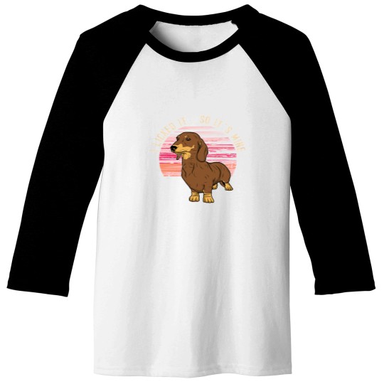 Discover Dachshund Wiener Dog Men Woman 166 Doxie Dog Baseball Tees