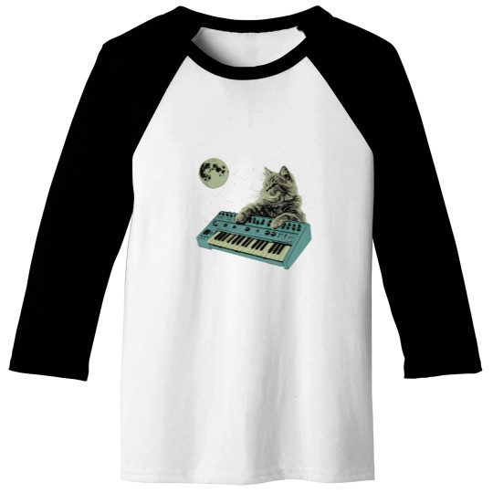 Discover Synthesizer Cat In Space Baseball Tees