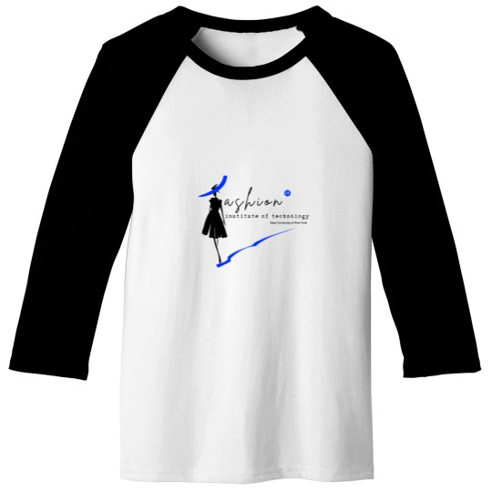 Discover Fashion Institute of Technology In Blacks Blue Line Baseball Tees