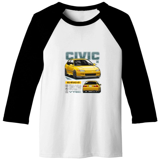 Discover Civic EG JDM Baseball Tees