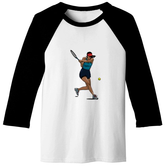 Discover Woman Tennis Player Baseball Tees