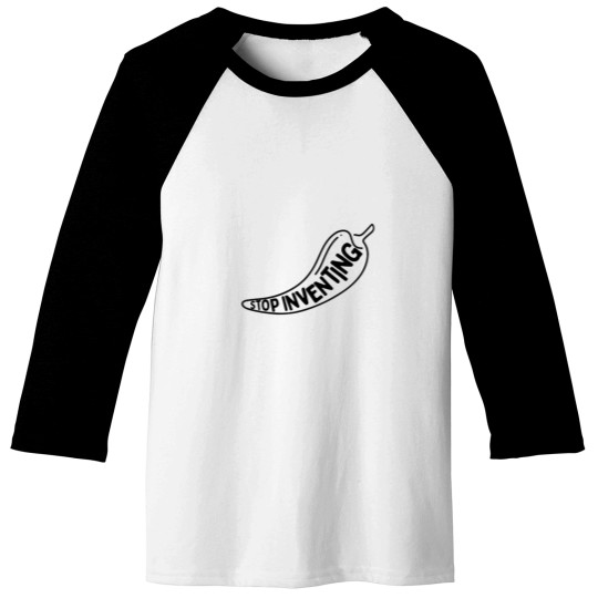 Discover Stop Inventing - Blacks Logo Baseball Tees