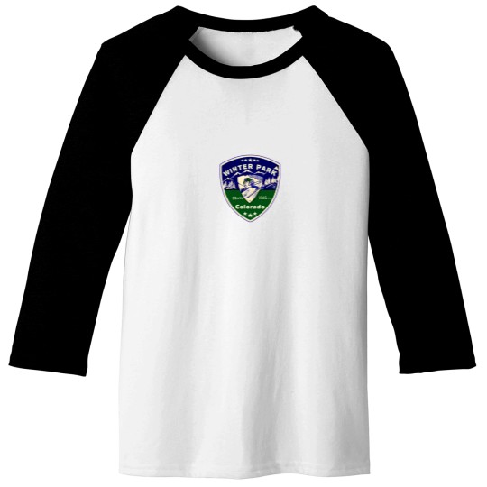 Discover Winter parks Colorado Skiing skis mountainss Skier Baseball Tees