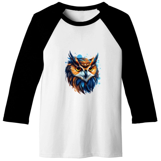 Discover Cartoon Style Owl EDC Owl Painting Drawing Logo  - wall arts - Art Prints and More Baseball Tees