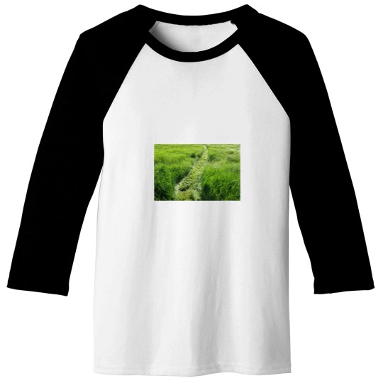 Discover Beautiful Greens grass field Long -2 Baseball Tees