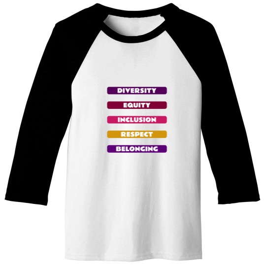 Discover Diversity Equity Inclusion Respect Belonging Pack Baseball Tees