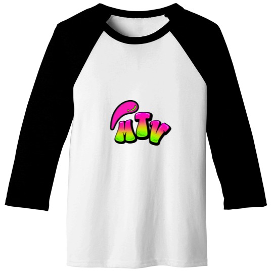 Discover MTVs Neons Pop - Vibrant 80s Inspired Baseball Tees