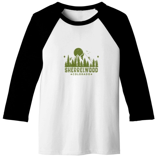 Discover Sherrelwood Colorado mountains Souvenir Baseball Tees