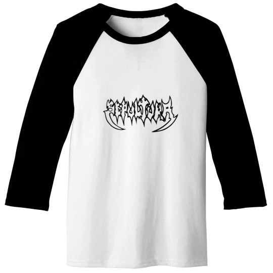 Discover black Sepultura logo Baseball Tees