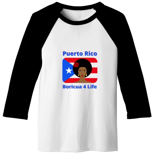 Discover Puerto Rico Boriqua 4 Life Baseball Tees