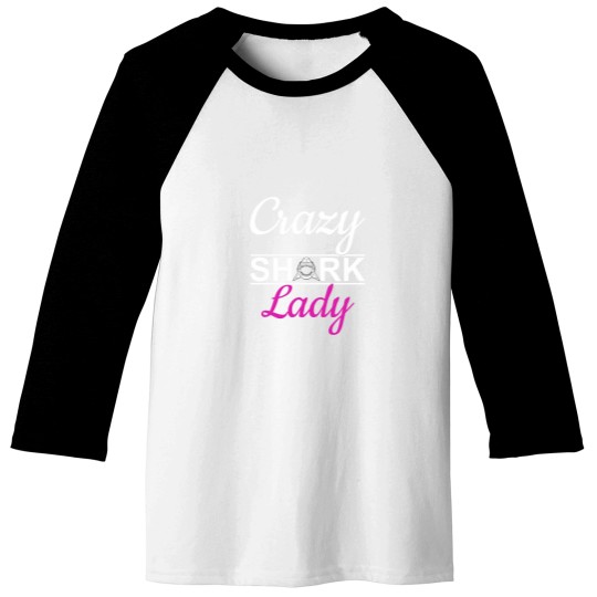 Discover crazys sharks Lady Baseball Tees
