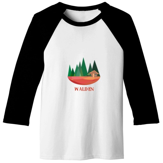 Discover Walden - Thoreau s little wood house between the forest Baseball Tees