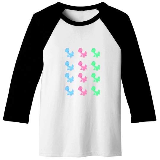 Discover Cute Dinosaur Set Baseball Tees