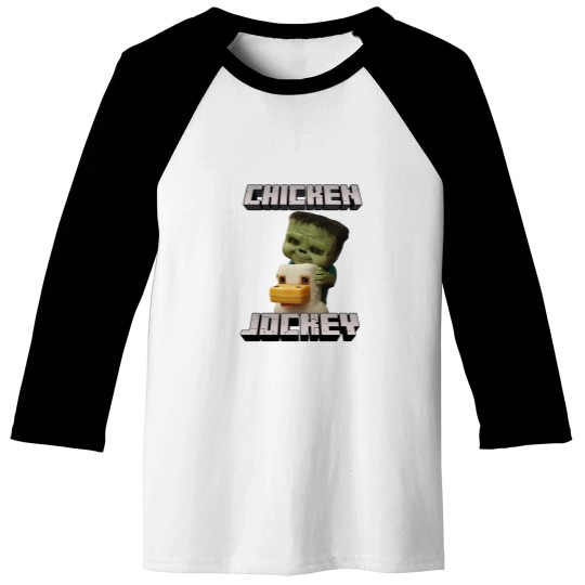 Discover Chicken Jockey Minecraft Movie Baseball Tees, Minecraft Movie Baseball Tees