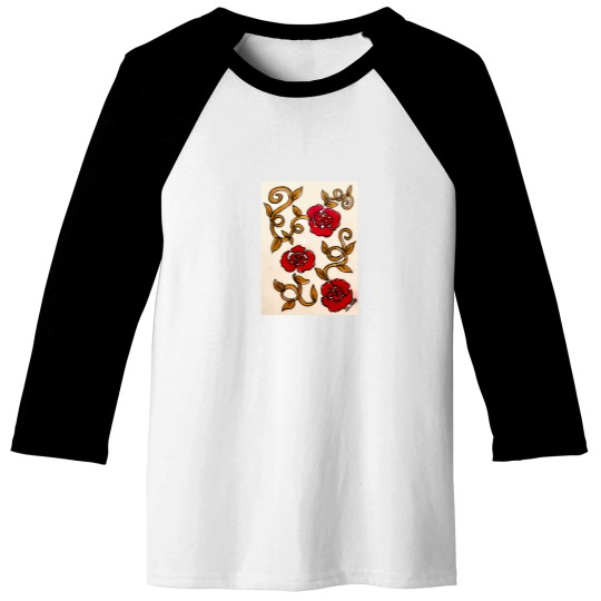 Discover Coming up Roses Baseball Tees