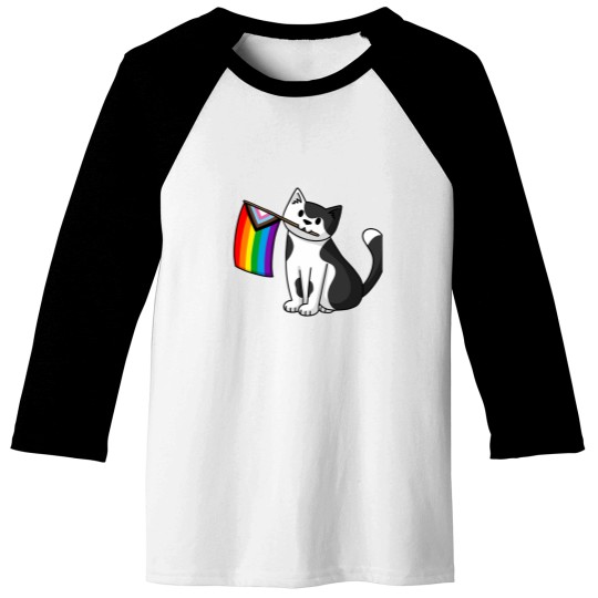 Discover Progress Pride  Pride Cat Baseball Tees