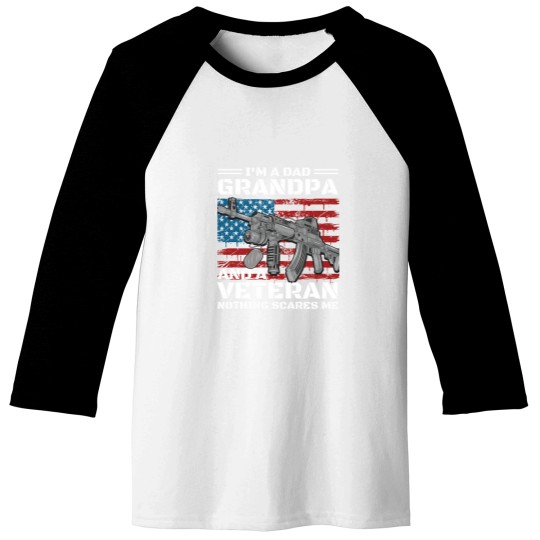 Discover Veteran Grandpa Patriotic Americans  flags Baseball Tees