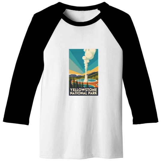 Discover A vintages Travel Art of the YStone National parks - Usss Baseball Tees