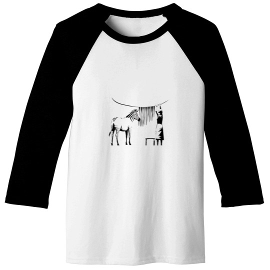 Discover Banksy girls with zebra Baseball Tees