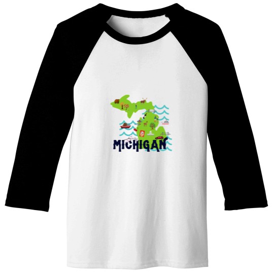 Discover Michigan The Great Lakes States Baseball Tees