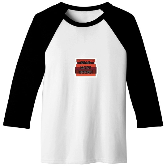 Discover Read More Books red book stack Baseball Tees