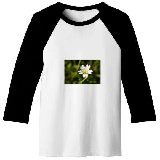 Discover White Flower - European chickweed Premium Scoop Baseball Tees