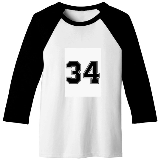 Discover 34 Americans  footballs vintages Sport Jerseyss Number in Blacks number on white background for americas Baseball Tees