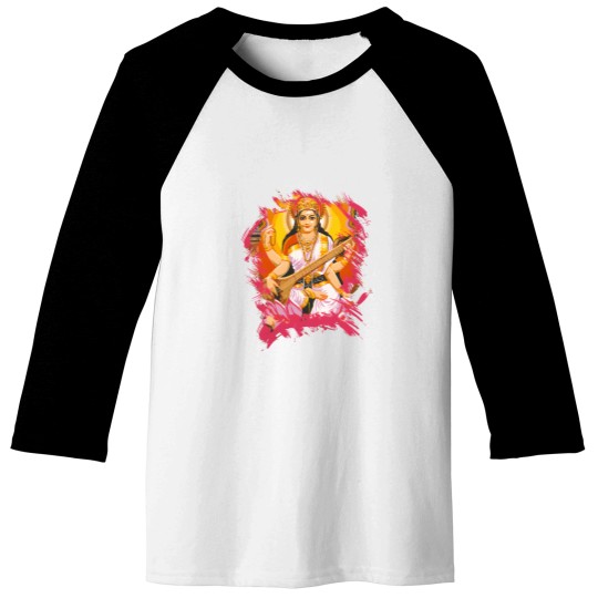 Discover Saraswati Hindu Goddess Baseball Tees
