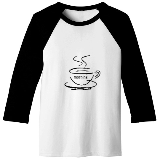 Discover Morning Coffe Oversized Having Coffee, this morning, With her. Baseball Tees