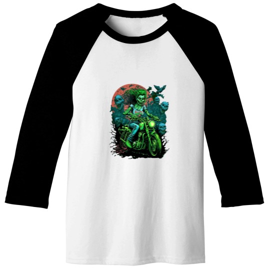 Discover Zombie Girl riding a motorcycle.png American Chopper.png Baseball Tees