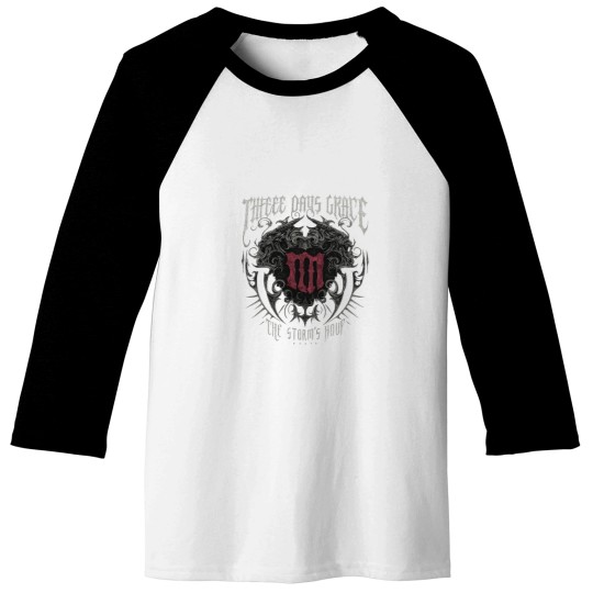 Discover Three Days Grace Gothic Crest Baseball Tees