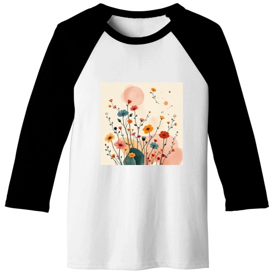 Discover Pickleball Summer Flowers Baseball Tees