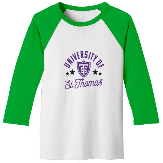 Discover University of St Thomas Tommies Logo Raglan Base Baseball Tees