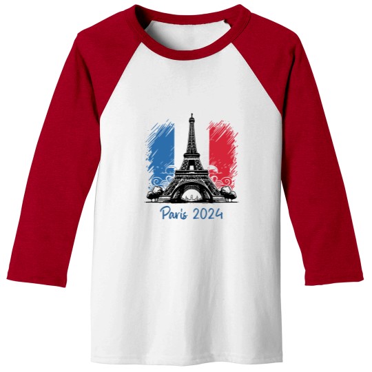 Discover Summer Games, 2024 Paris Olympics, France Baseball Tees