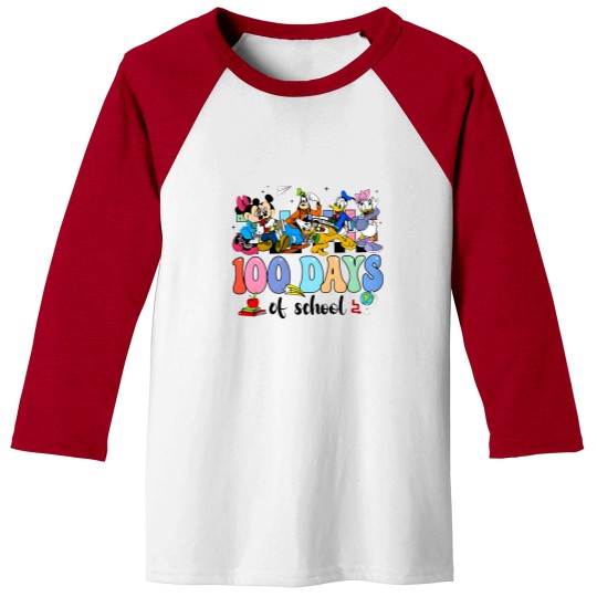 Discover 100th Day of School Baseball Tees for Teachers, 100 Days Teacher Baseball Tees