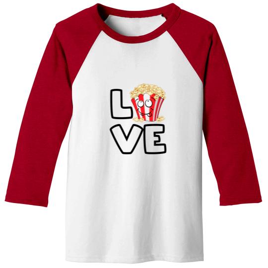 Discover Love Popcorn - Popcorn Lovers - Baseball Tees