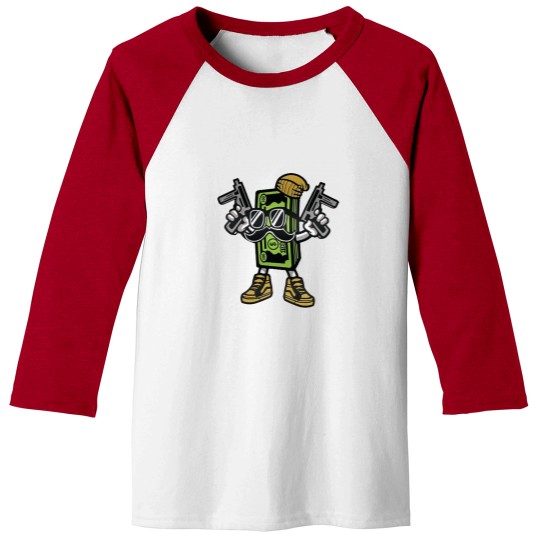 Discover Gangster Cash Money Baseball Tees