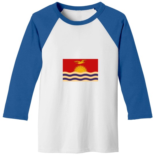 Discover Weathered Kiribati Flag.png Baseball Tees