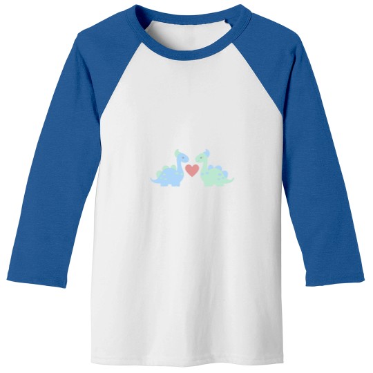 Discover Cute Baby Dinosaur Pastels (2).png Baseball Tees