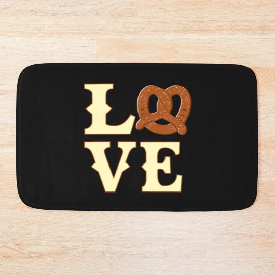 Discover Oktoberfest I Love Pretzel Bath Mats Bath Mats