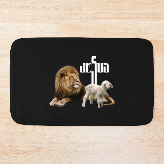 Discover Jesus is Lion and Lamb Bath Mats