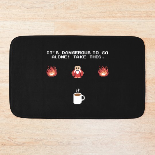 Discover Zelda Old Man Coffee Bath Mats