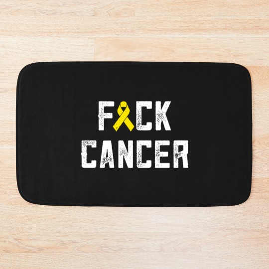 Discover Fck Cancer Funny Chemo Chemotherapy Battle Cancer Bath Mats