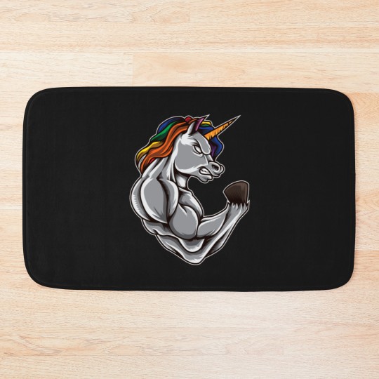 Discover Unicorn At The Gym | Training Fitness Muscles Bath Mats